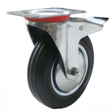 Caster Wheel Compact RCC-20 BR with brake and rotating support base / 