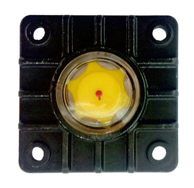 TRANSPARENT OIL INDICATOR WITH METAL FLANGE FOR CLEANERS / 