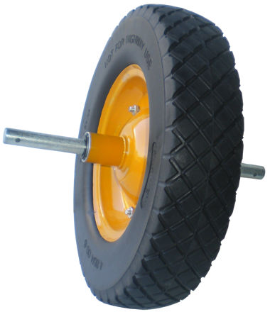 WHEELS 4.00-8 POLYETHANΕ CONTACT WITH AXIS  / 